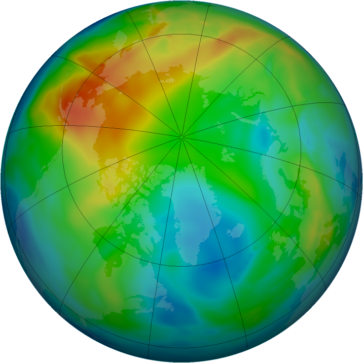 Arctic ozone map for 04 December 2010